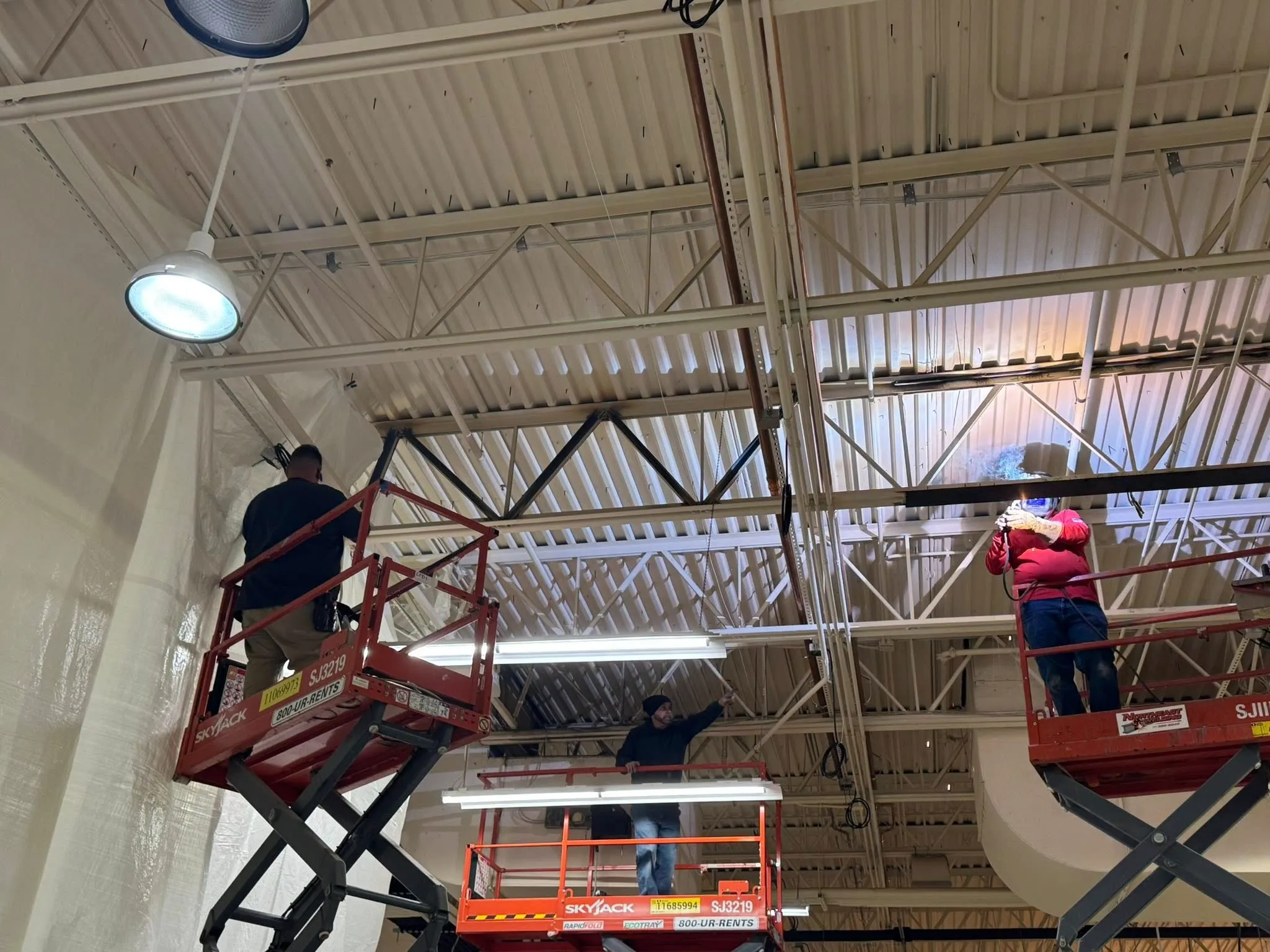 Structural welding and commercial interior steel support