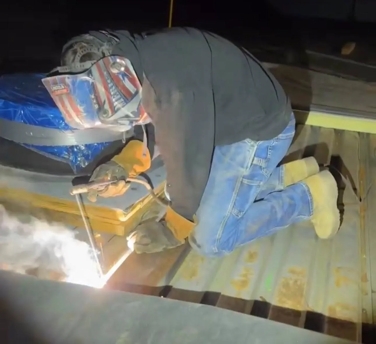 Active welding work by 603 Welding & Erection